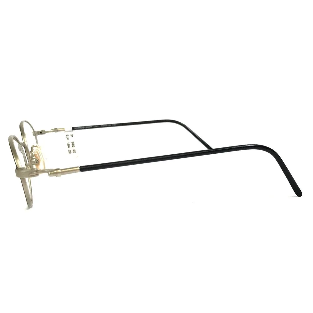 Vintage Conquistador Eyeglasses Frames JM3 02 Black Matte Silver Oval 47-19-142